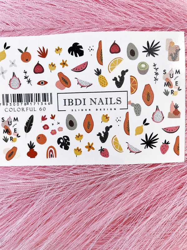 Слайдер дизайн для манікюра IBDI Nails Colorful 60