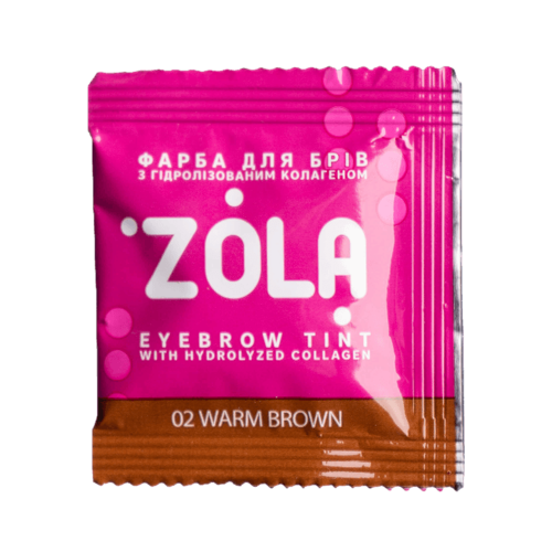 ZOLA EYEBROW TINT WITH COLLAGEN 02 WARM BROWN 5ML 05312