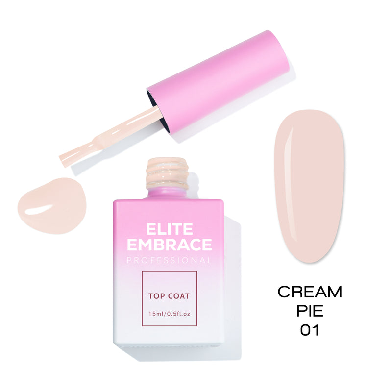 ELITE EMBRACE Professional Top Coat 01 Cream Pie 15ml ETCP0115