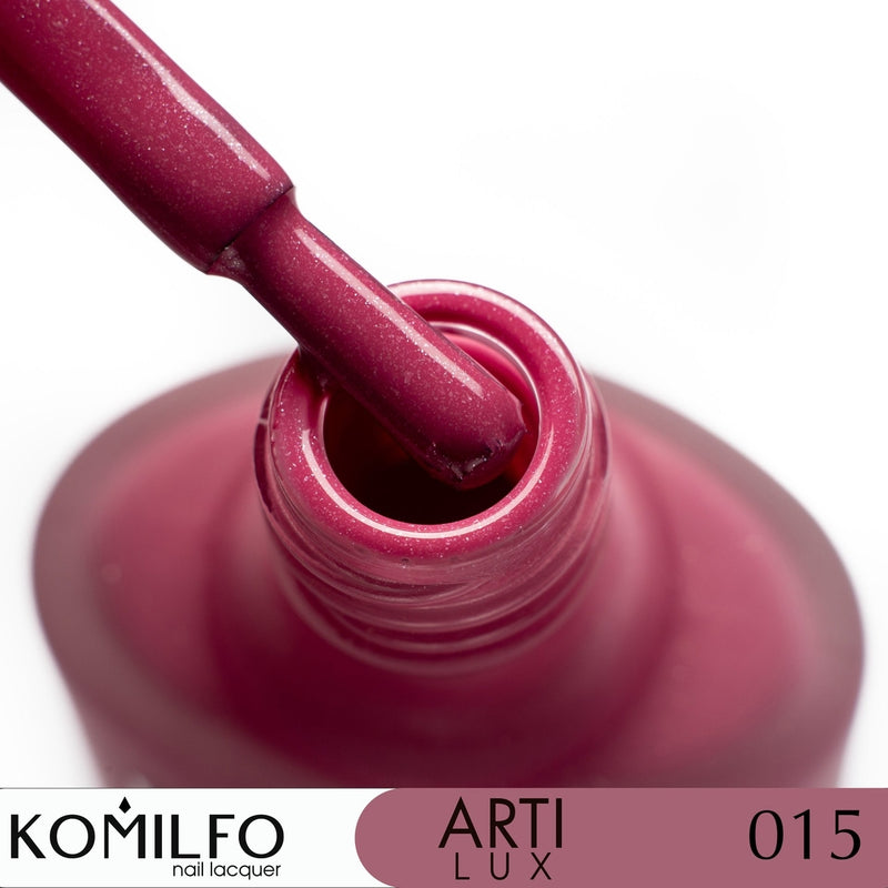 KOMILFO ARTILUX 015 ЛАК ДЛЯ НОГТЕЙ ОБЫЧНЫЙ(НЕ ГЕЛЬ)(СЛИВОВЫЙ С МЕРЦАНИЕМ), 8 МЛ 222015