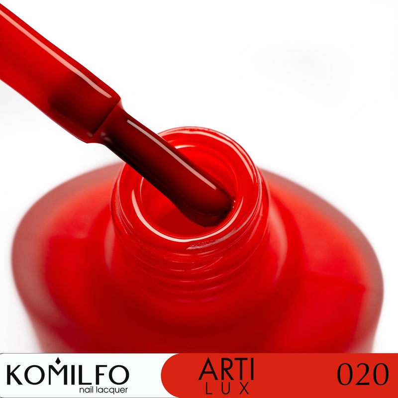 KOMILFO ARTILUX 020 NAIL REGULAR POLISH(NOT A GEL)(RED, ENAMEL), 8 ML 222020