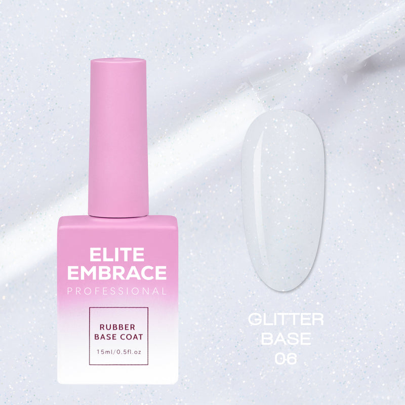 Elite Embrace Professional - Gel Nails 37pcs Set (Glitter Tops, Heart Tops, Camouflage Nude Tops, Bubble Collection & Milkshake Bases)
