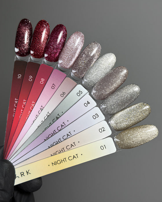 Dark gel polish Night Cat 08, 6 ml