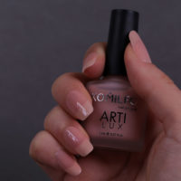 KOMILFO ARTILUX 002 NAIL REGULAR POLISH(NOT A GEL)(PINK, TRANSLUCENT FOR A COAT, ENAMEL), 8 ML 222002