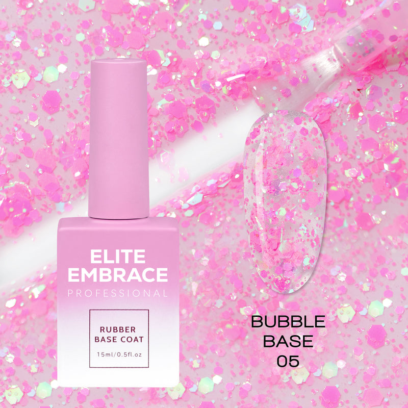 Elite Embrace Professional - Gel Nails 37pcs Set (Glitter Tops, Heart Tops, Camouflage Nude Tops, Bubble Collection & Milkshake Bases)
