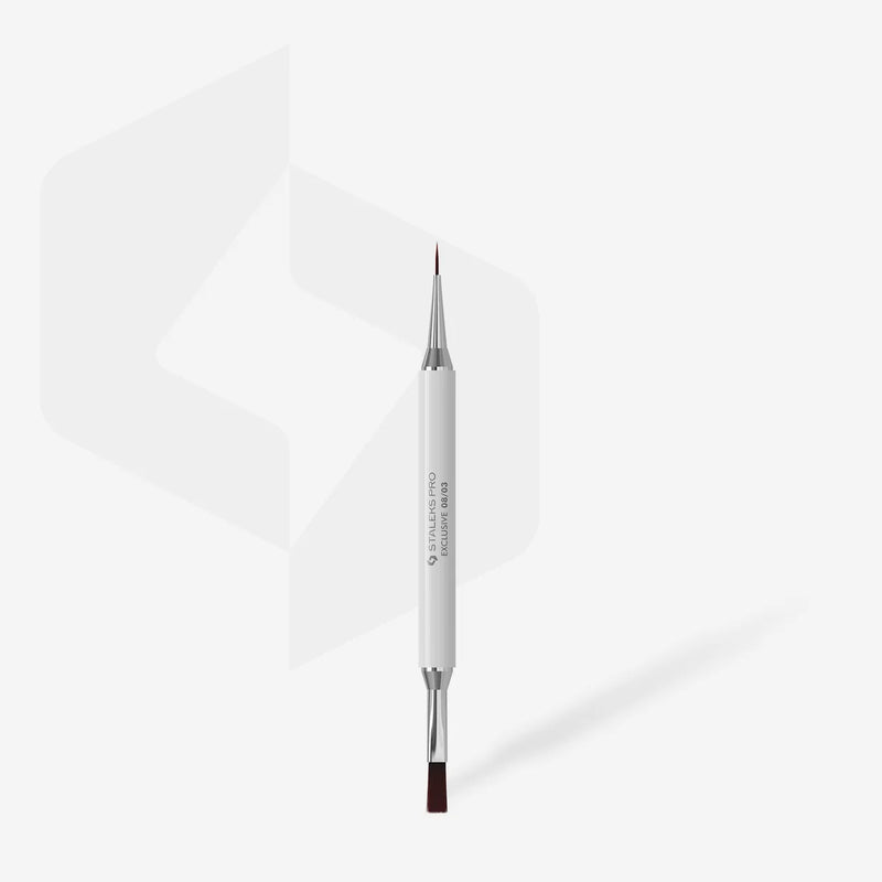 STALEKS EXCLUSIVE 08/03 Double-ended gel brush 10 mm / liner 10 mm