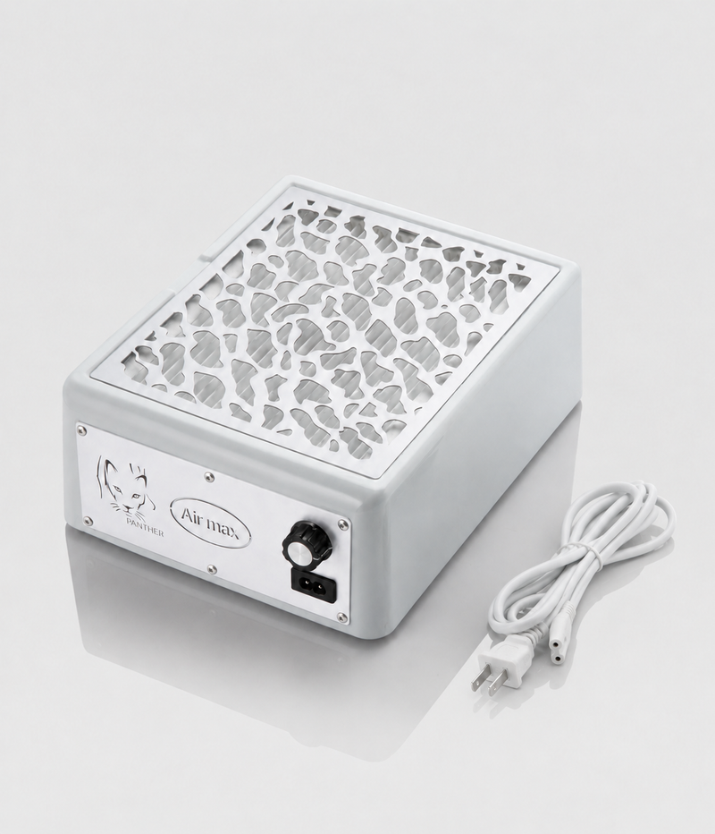 Air Max Panther Nail Dust Collector White with HEPA Filter – Professional Nail Table Vacuum