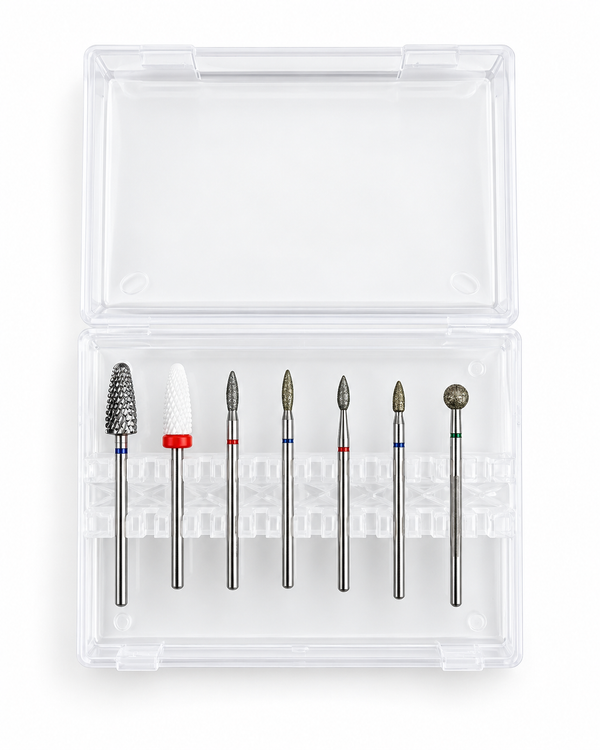 Elite Embrace Professional Nail Drill Bit Set – 7pcs E-File Bit Kit for Manicure, Cuticle Work