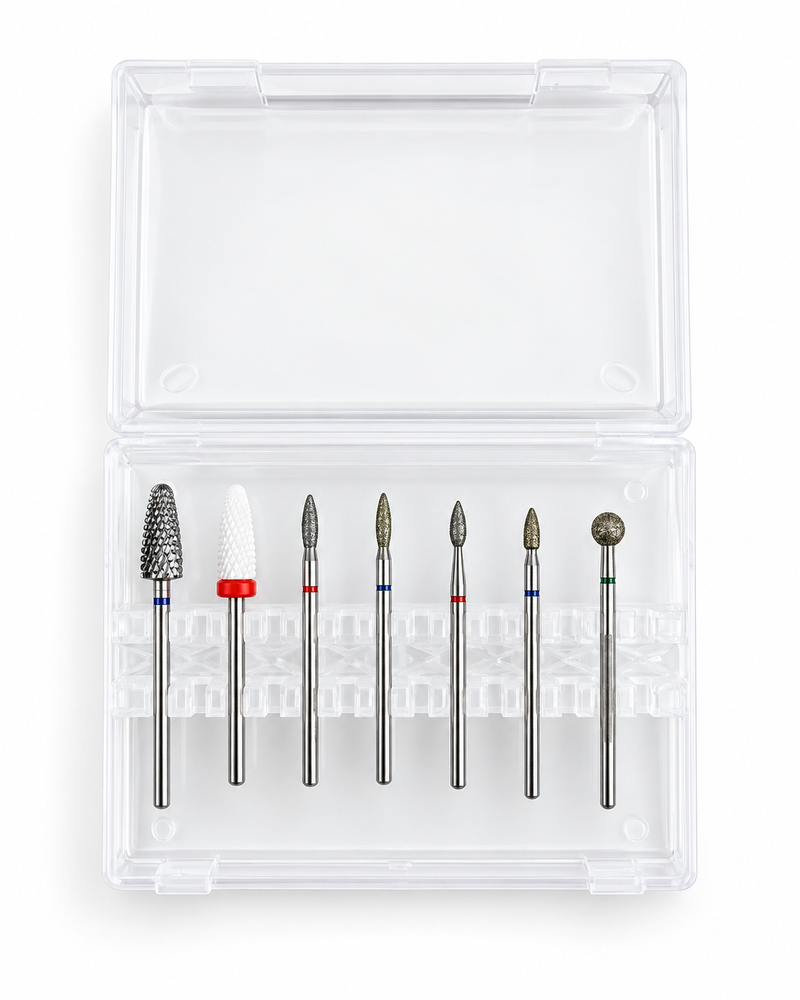 Elite Embrace Professional Nail Drill Bit Set – 7pcs E-File Bit Kit for Manicure, Cuticle Work