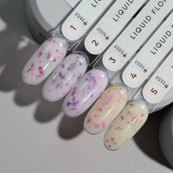 Saga Set Liquid Floral Gel Set 5pcs x15 ML #01,02,03,05,06