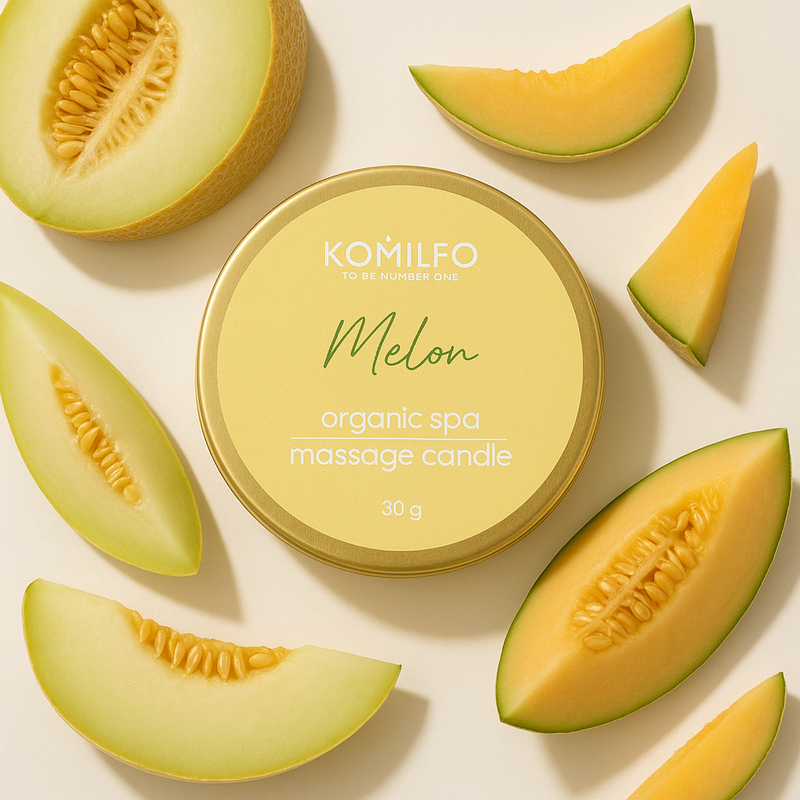 KOMILFO MASSAGE CANDLE - MELON, 30 G