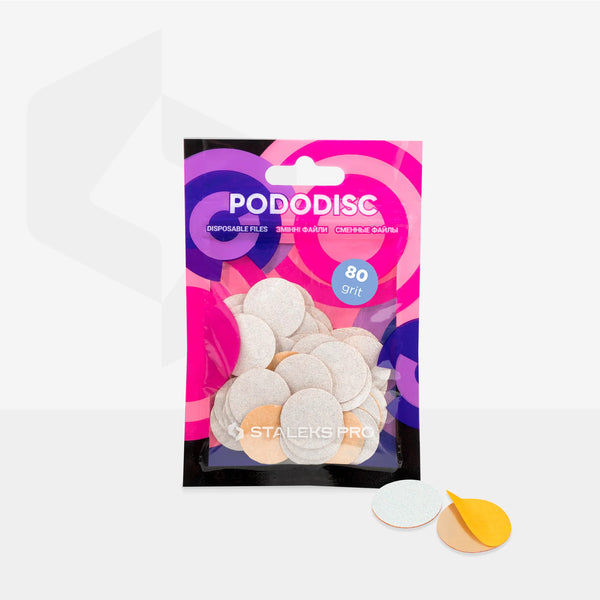 STALEKS PRO M WHITE PODODISC REFILL PADS FOR PEDICURE 50 PC PDF-20-80w