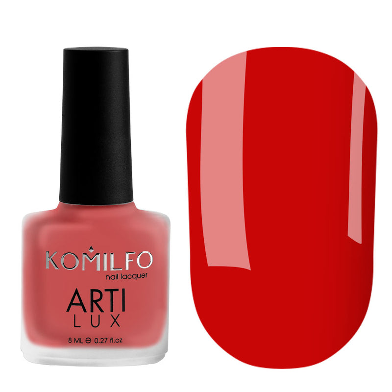 KOMILFO ARTILUX 020 NAIL REGULAR POLISH(NOT A GEL)(RED, ENAMEL), 8 ML 222020