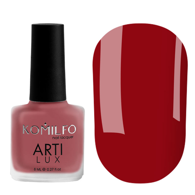 KOMILFO ARTILUX 021 NAIL REGULAR POLISH(NOT A GEL)(DARK RED, ENAMEL), 8 ML 222021
