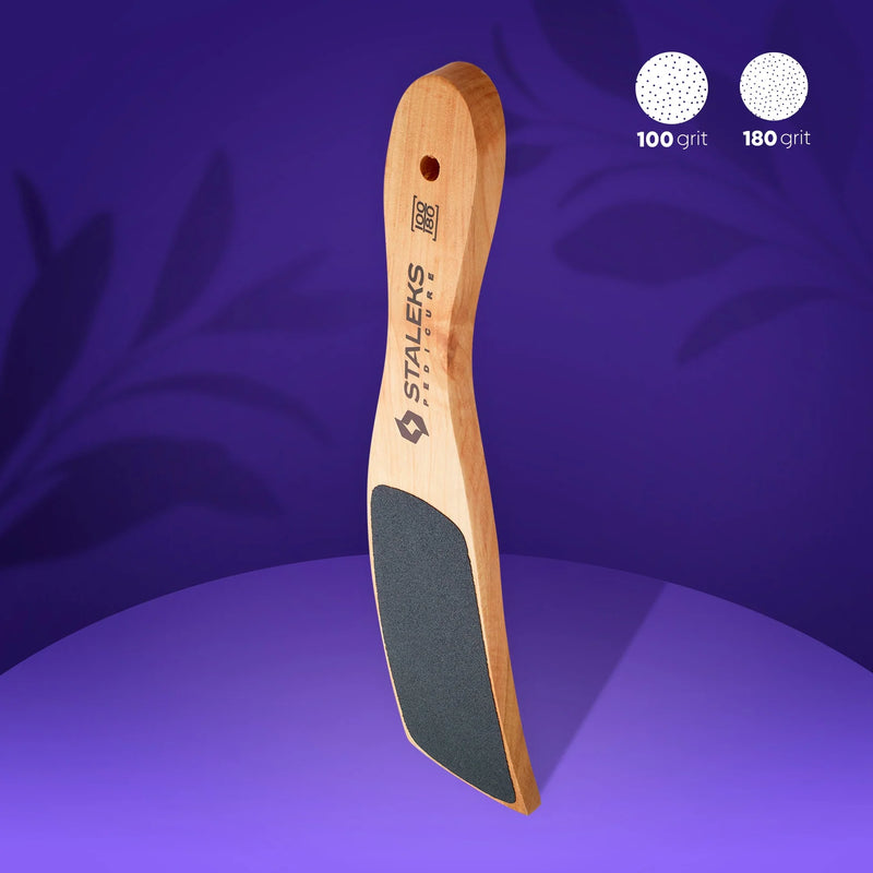 STALEKS BEAUTY & CARE 10 TYPE 2 Double-sided wooden foot file, 100/180 grit