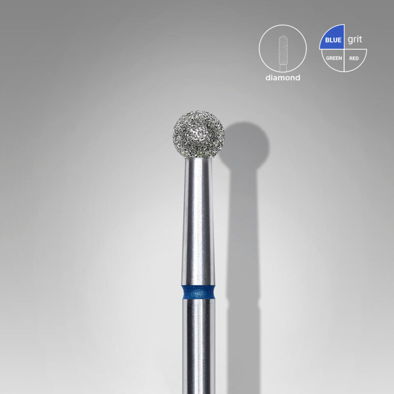 STALEKS Diamond nail drill bit ball blue EXPERT head diameter 3,5 mm FA01B035