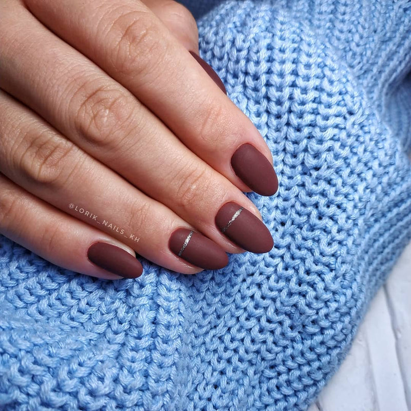 KOMILFO GEL POLISH DELUXE SERIES D098 (SLIGHTLY BURGUNDY BROWN, ENAMEL), 8 ML