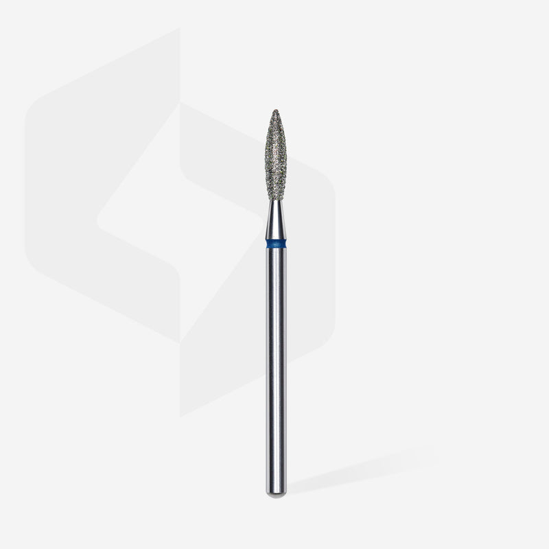 Diamond nail drill bit flame blue  STALEKS EXPERT head diameter 2,3 mm / working part 10 mm FA10B023/10