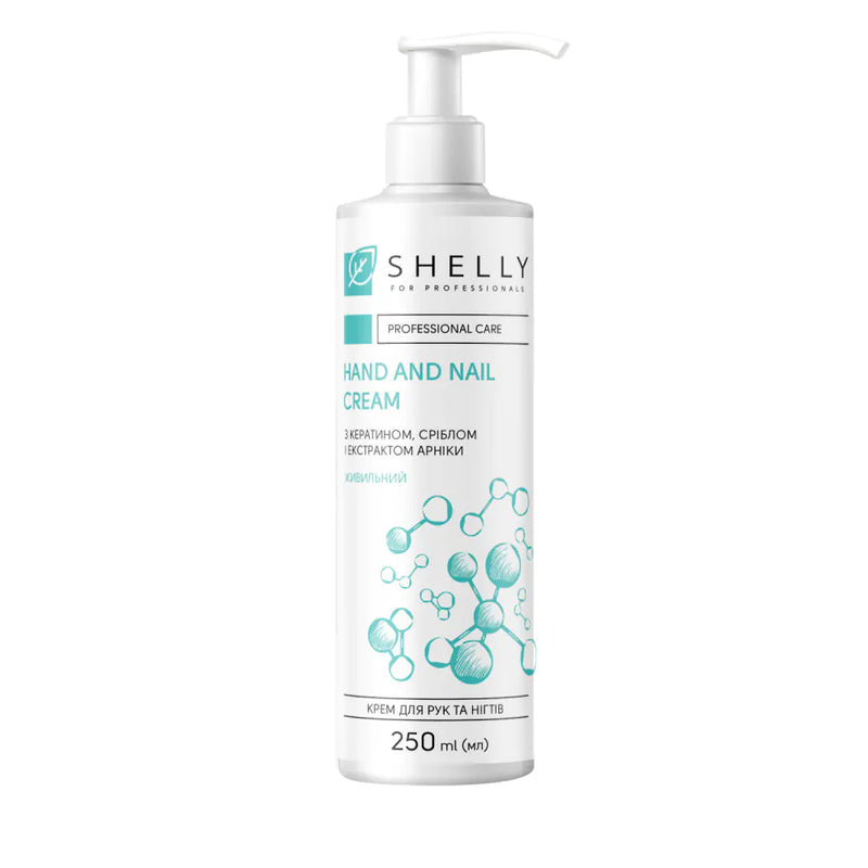 HAND AND NAIL CREAM WITH KERATIN, SILVER AND ARNICA EXTRACT SHELLY