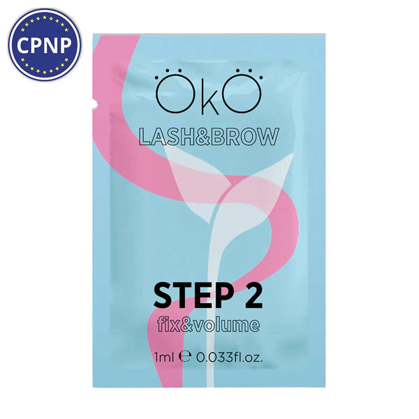 OKO STEP 2 FIX & VOLUME Eyelash and Eyebrow Lamination Composition 1 ml okostep2