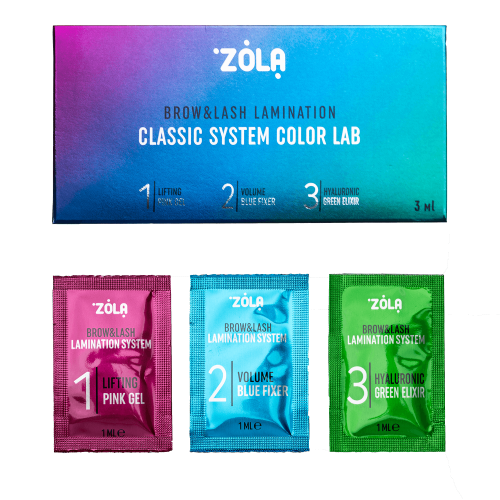 ZOLA Color Lab Set for Lamination in Sachet (3 x 1 ml)