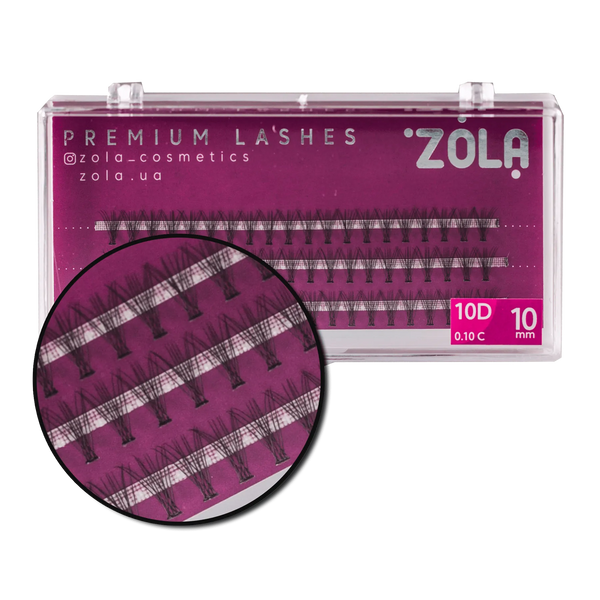 Ресницы Zola Bunches 10D, 10 мм 05332