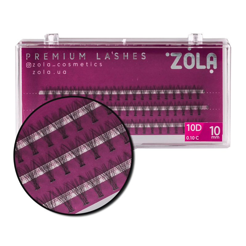 Вії Zola Bunches 10D, 10 мм 05332