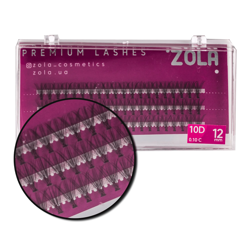 Вії Zola Bunches 10D, 12 мм 05334