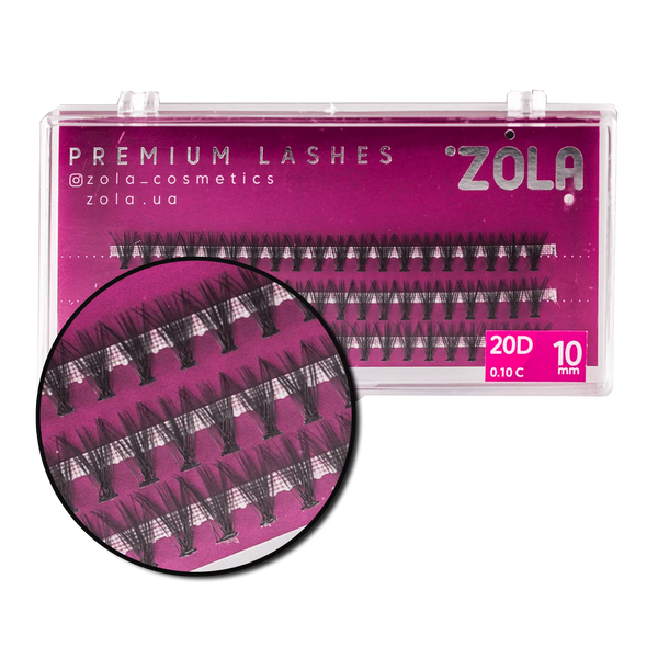 Ресницы Zola Bunches 20D, 10 мм 05339