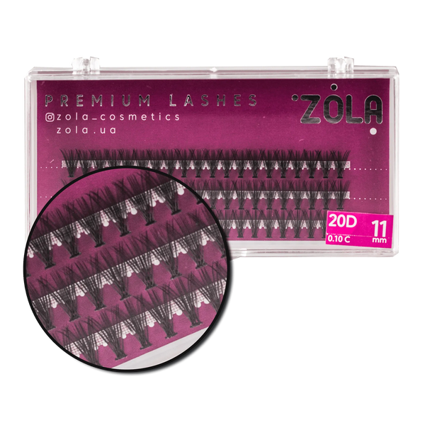 Ресницы Zola Bunches 20D, 11 мм 05340