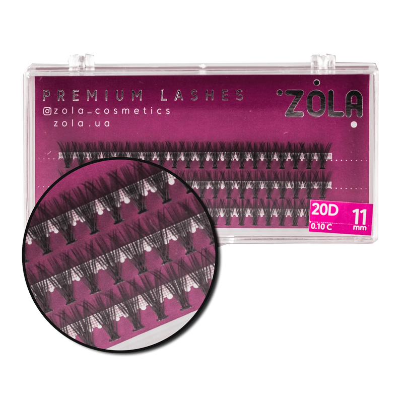 Ресницы Zola Bunches 20D, 11 мм 05340