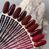 KOMILFO GEL POLISH DELUXE SERIES D097 (BROWN-BURGUNDY, ENAMEL), 8 ML