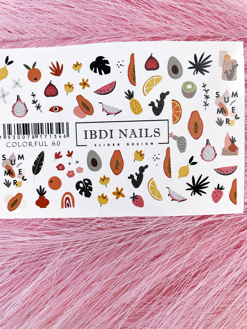 Слайдер дизайн для манікюра IBDI Nails Colorful 60