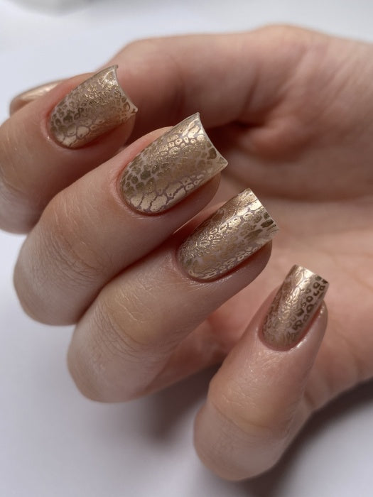 DARK STAMPING POLISH WHITE-GOLD METALLIC №21, 8 ML S021